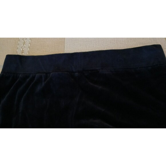 Valerie Stevens Women's Black Velvet Pants Wide Leg Elastic Waist Pull On M/P - Picture 3 of 8